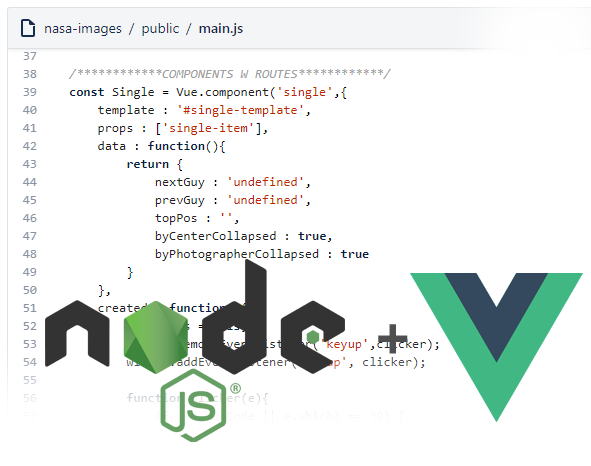 code - nodejs + vuejs